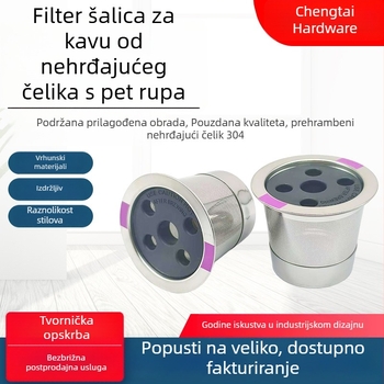 Prilagođena oprema za kavu, ponovno upotrebljiva K-Cup kapsulna ovojnica od nehrđajućeg čelika za aparate za kavu, filter za kavu
