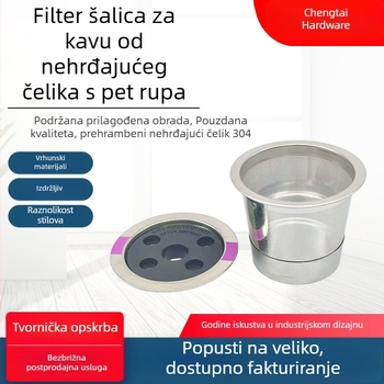 Prilagođena oprema za kavu, ponovno upotrebljiva K-Cup kapsulna ovojnica od nehrđajućeg čelika za aparate za kavu, filter za kavu