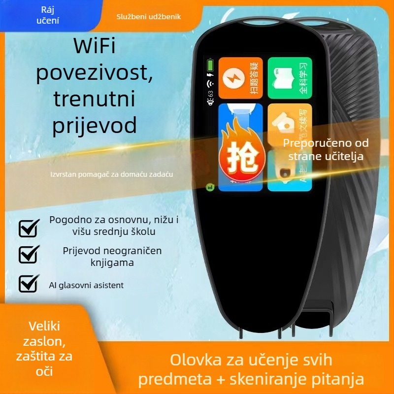 WiFi inteligentno pero za čitanje s engleskim riječnikom i offline prijevodom — multifunkcionalno skenirajuće pero za učenike