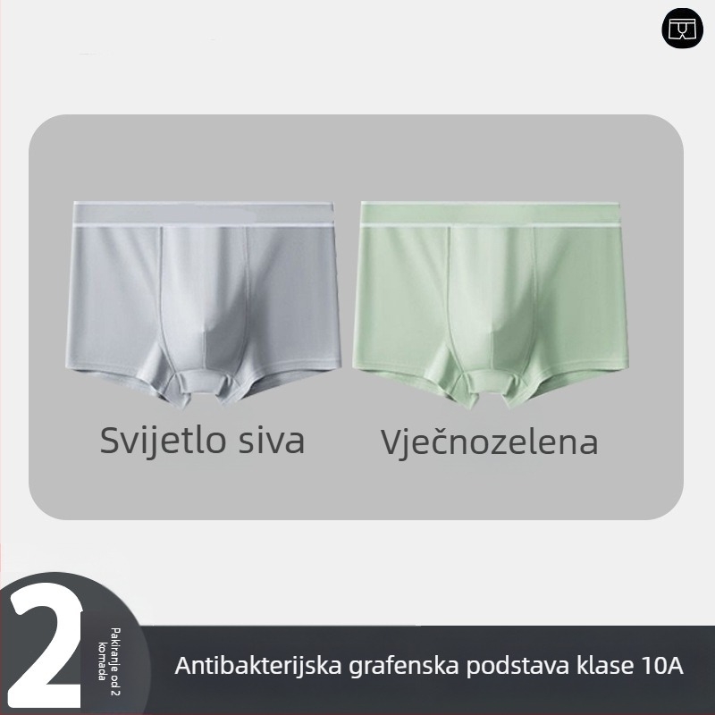 5-komadni set muških bokserica s jednofarbnim dizajnom, prozračne, srednje visine struka, velike veličine