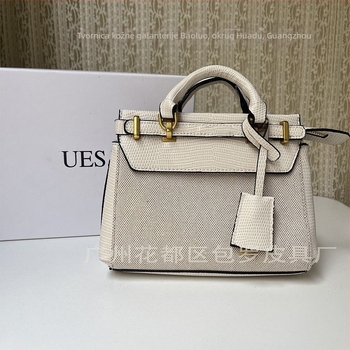 Mini Kelly torbica s ukrasom pojasa, tiskana tote torba za rame ili crossbody, ženska torba, Proljeće 2025