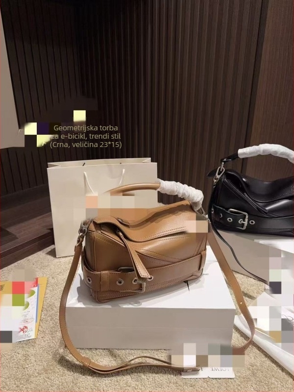 2025 Luojia nova super cool geometrijska torba za motocikl za žene — torba za ruku, preko ramena i crossbody, svakodnevna gradska torba