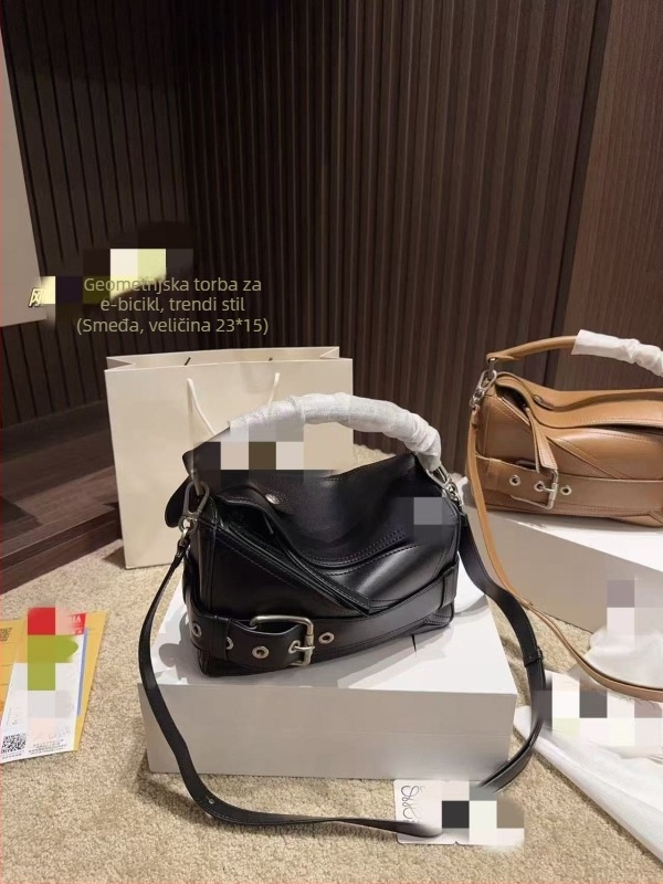 2025 Luojia nova super cool geometrijska torba za motocikl za žene — torba za ruku, preko ramena i crossbody, svakodnevna gradska torba