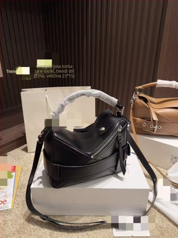 2025 Luojia nova super cool geometrijska torba za motocikl za žene — torba za ruku, preko ramena i crossbody, svakodnevna gradska torba