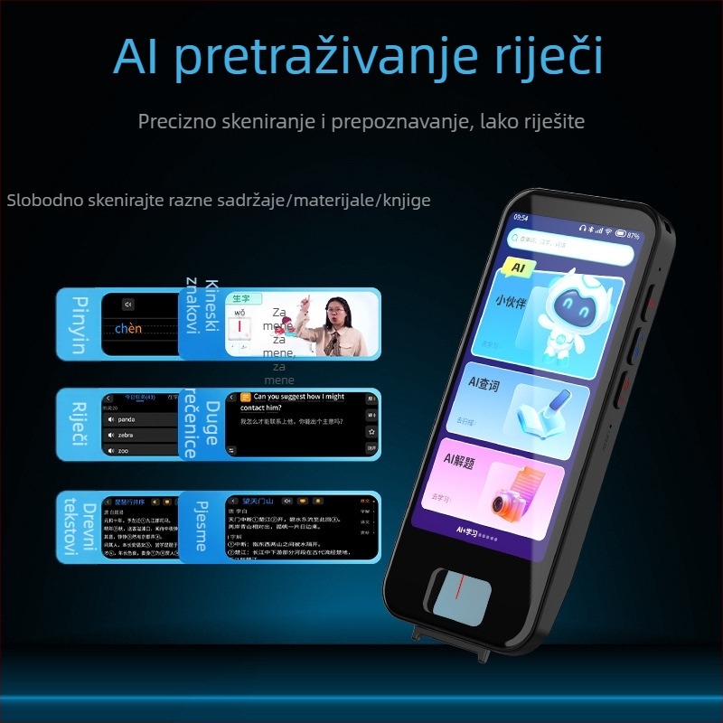 Pero za čitanje s velikim zaslonom, AI offline, skeniranje riječi i rječnik za prijevod engleskog