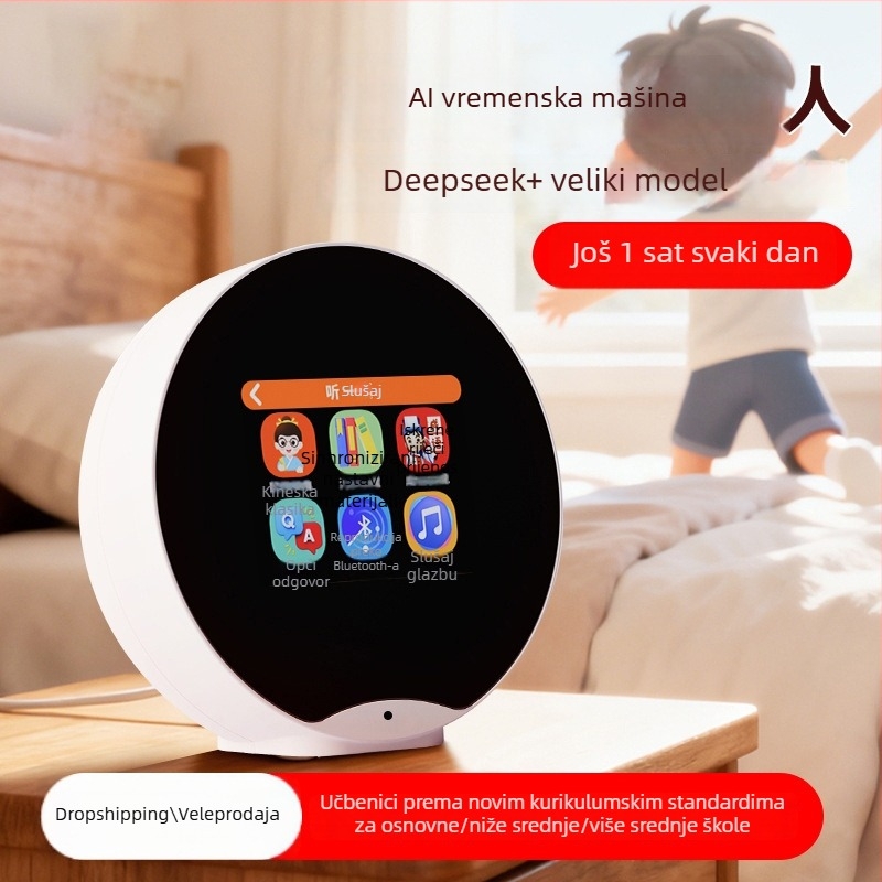 AI robot za upravljanje vremena, pametni alarmni sat, interaktivna razgovorna igra, dječji edukativni stroj za priče, mini uređaj za učenje