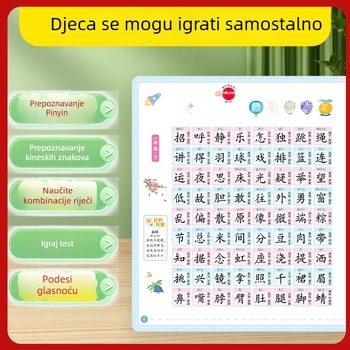 Govoreća olovka za čitanje s 3600 riječi Pinyin, čitanje i pravopis, punjiva