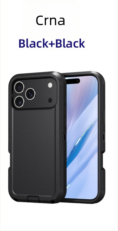 Maska za iPhone 17 Pro Max, dvostruka PC+TPU zaštita, jednofarbna, otpornost na padove