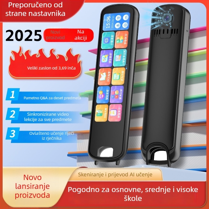 PalmBeauty Pametno pero za čitanje s fotografijama za sve predmete, offline engleski rječnik i prijevod za osnovnu i srednju školu – obrazovni uređaj