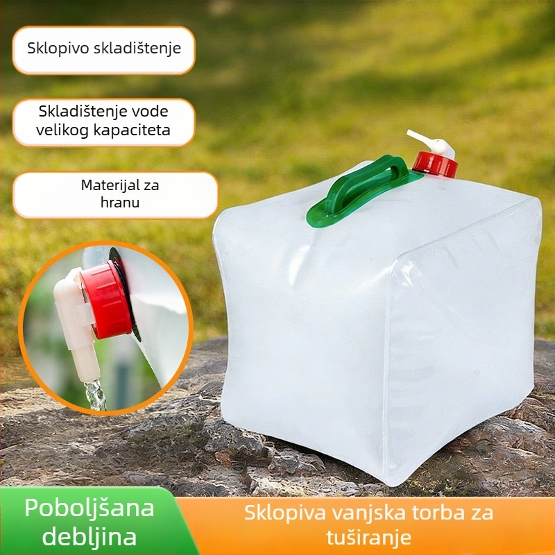 Prijenosni sklopivi spremnik vode za kampiranje