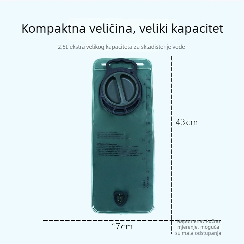 Vrećica za hidrataciju za ruksak, 2,5 L, za planinarenje i vožnju biciklom