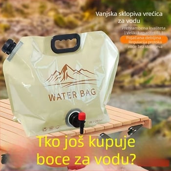 Sklopiva vanjska vreća za vodu – prijenosni spremnik za vodu za planinarenje i kampiranje, s velikim kapacitetom