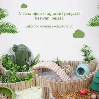 Set dodataka za hrčka: dvostruka platforma, staze za penjanje i ogradne pregrade