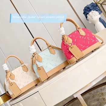 Ženska torbica od prave kože, crossbody torbica s reljefnim uzorkom školjke, srednja veličina, casual stil