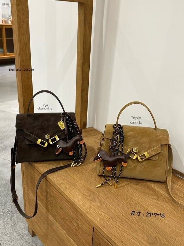 Retro Maillard Postman Kelly torba, mini veličina, crossbody torba preko ramena za svakodnevnu upotrebu, jesen-zima 2025