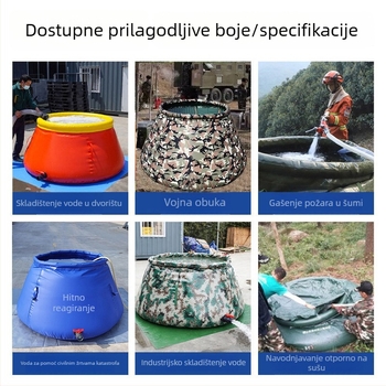 2-tona zgušnjena vodena vreća, mobilni spremnik za gašenje požara i spremnik za pitku vodu