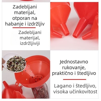 Srednje veličine plastični lijevak za kuhinju, s debelim dizajnom, za ulje i vino