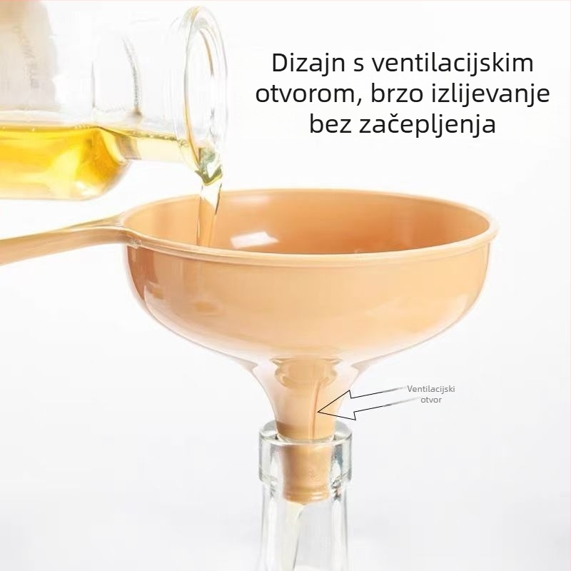 Višestruki plastični lijevak s dugom drškom, kućna kuhinja, doziranje tekućina, ulja i vina