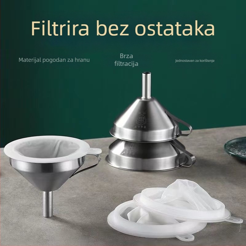 Filtr od nehrđajućeg čelika 304 za kućnu upotrebu – odvajanje taloga i ostataka ulja za liker, vino i kipuću vodu