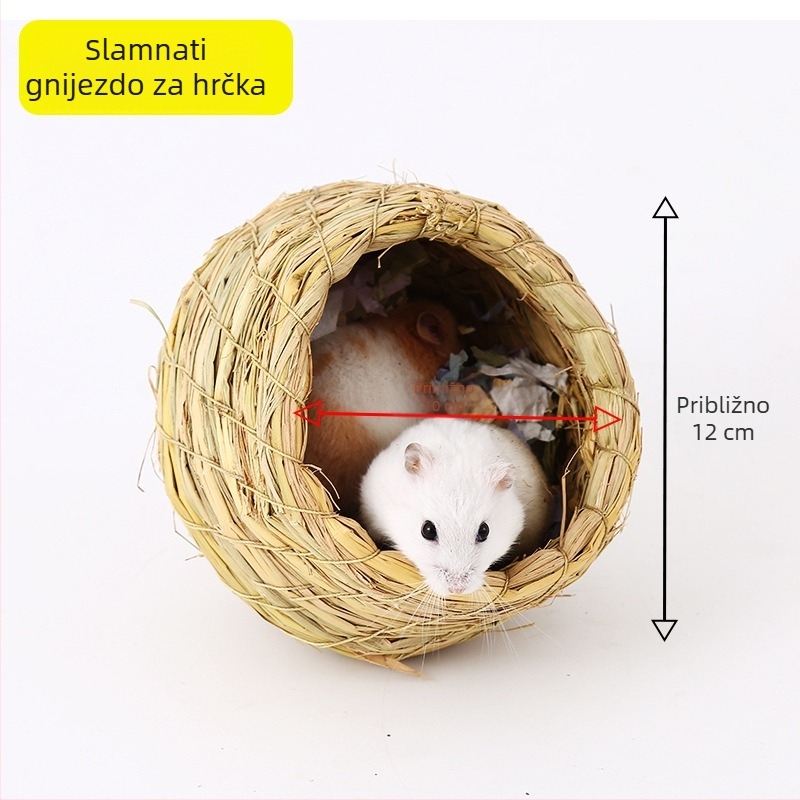 Set dodataka za hamstera: tunel od jabukovog drveta, skrovište, ljuljačka, hamaka, ljestvica i ograda za dekoriranje staništa