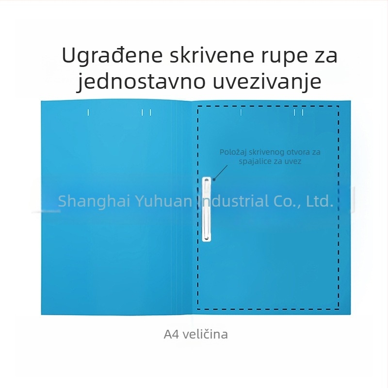A4 papirnato veza mapa s kartonskim pokrovom, FC mapa, jednostrani mapa, veličina F4