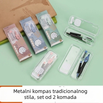 Metalno kružilo za učenike s automatskim olovkom, minimalistički profesionalni alat za matematičko crtanje