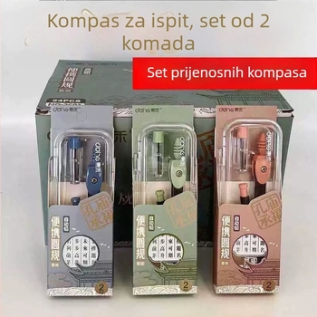Metalno kružilo za učenike s automatskim olovkom, minimalistički profesionalni alat za matematičko crtanje