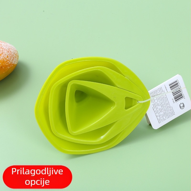 Kuhinjski set od 3 šarenih plastičnih trokutastih lijevova