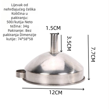Lijevak za ulje od nehrđajućeg čelika, 201-razred, kuhinjski pribor, protiv kapanja