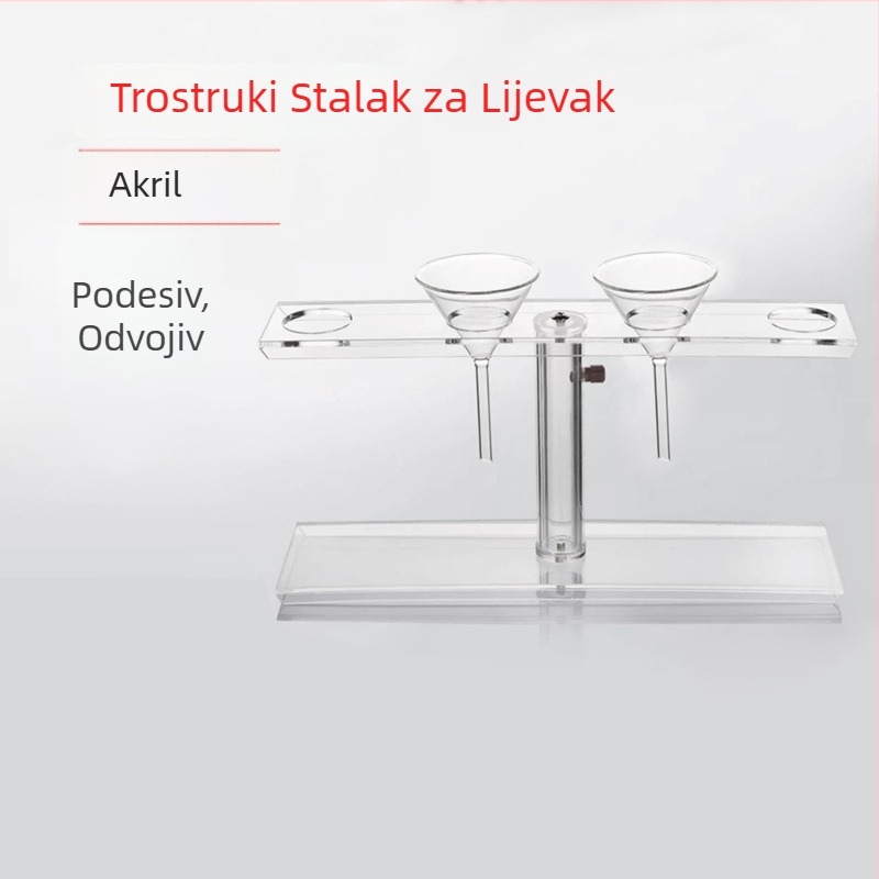 Akrilni trokutasti nosač lijevova, s 2/4/5/6 rupa, podesiva visina, odvojiva, do 90 mm