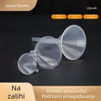 Prilagođeni plastični laboratorijski mini lijevak, prozirni lijevak za ulje i vino, kuhinjski s debelim tijelom i dugim vratom, 30 mm