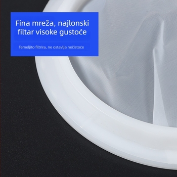 Lijevak od nehrđajućeg čelika 304 s filtrnom mrežom, prehrambena PP najlon mreža, za filtriranje likera, sojinog mlijeka, vode i ulja, mali promjer