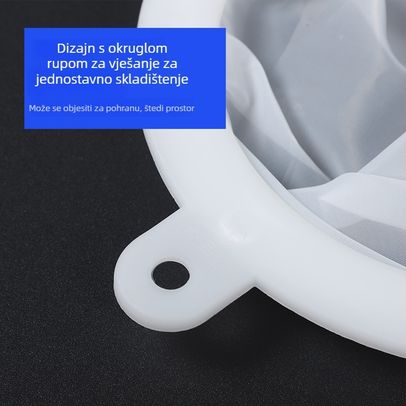 Lijevak od nehrđajućeg čelika 304 s filtrnom mrežom, prehrambena PP najlon mreža, za filtriranje likera, sojinog mlijeka, vode i ulja, mali promjer