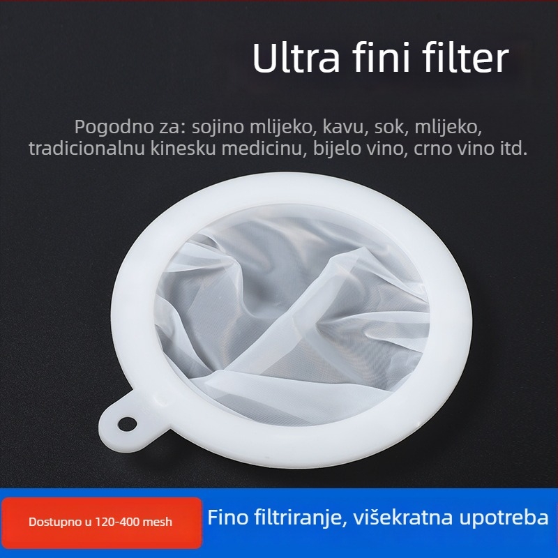 Lijevak od nehrđajućeg čelika 304 s filtrnom mrežom, prehrambena PP najlon mreža, za filtriranje likera, sojinog mlijeka, vode i ulja, mali promjer