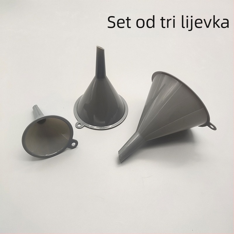 Set od tri lijevka od PP silikon-plastik, za prehrambene tekućine