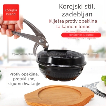 Klip od aluminijske legure za lonac od kamena, držač za zdjelu, kliješta protiv opeklina, kuhinja restorana