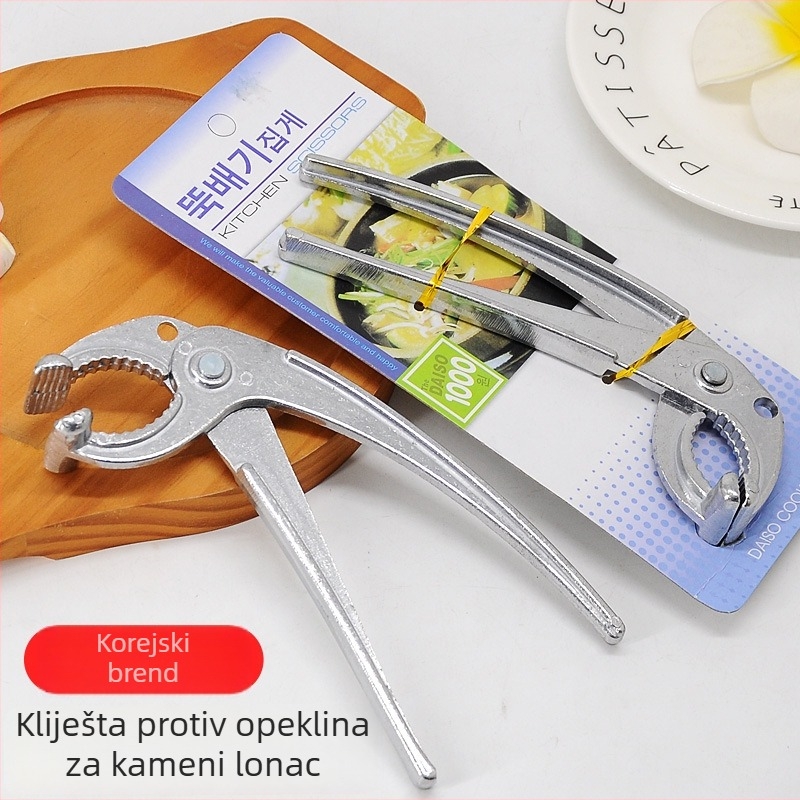 Klip od aluminijske legure za lonac od kamena, držač za zdjelu, kliješta protiv opeklina, kuhinja restorana