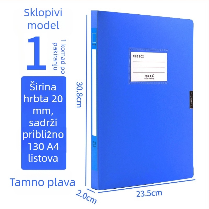 A4 kutija za dokumente, plastična kutija za pohranu dokumenata, velika kapaciteta