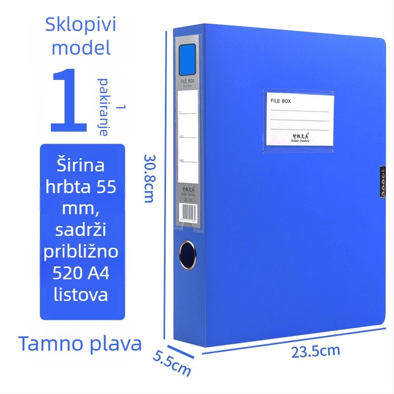 A4 kutija za dokumente, plastična kutija za pohranu dokumenata, velika kapaciteta