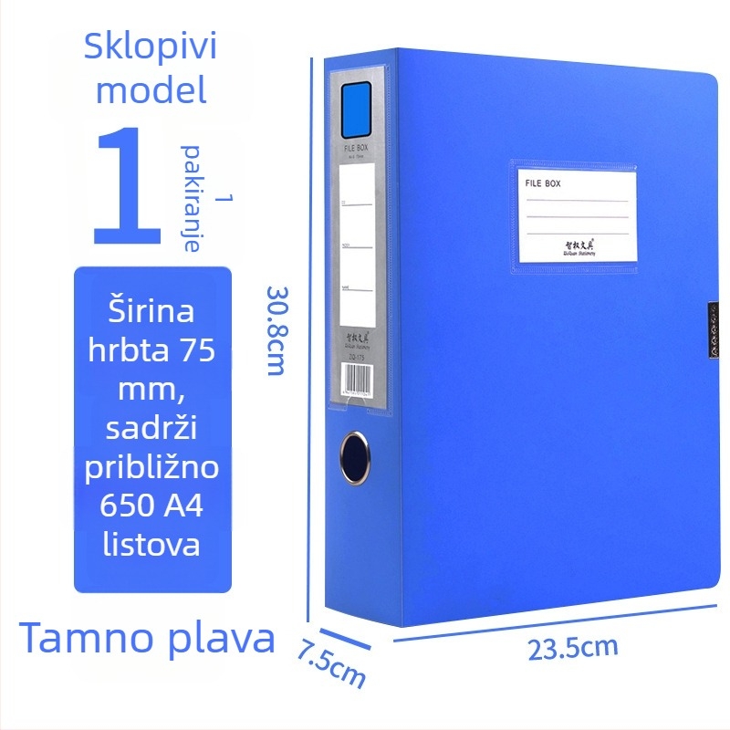 A4 kutija za dokumente, plastična kutija za pohranu dokumenata, velika kapaciteta