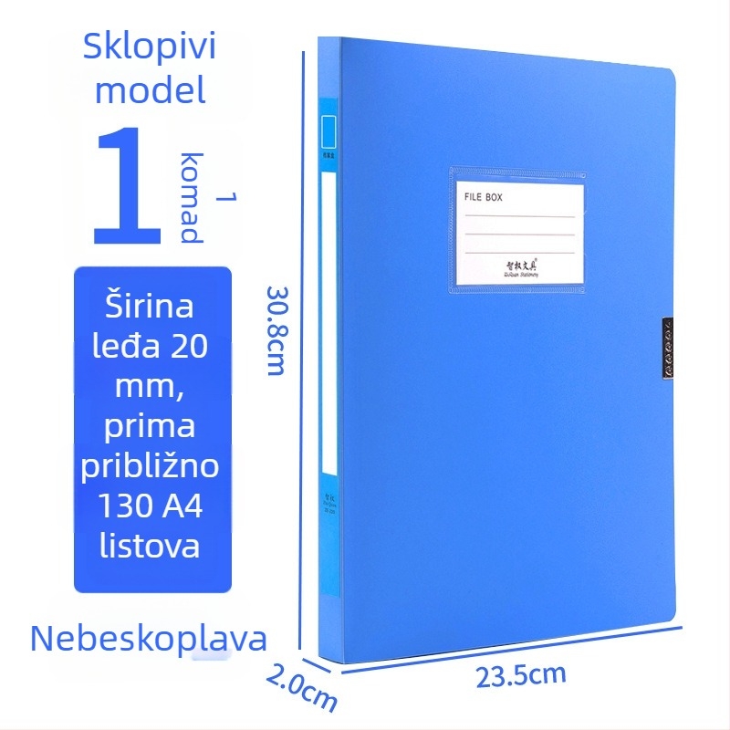 A4 kutija za dokumente, plastična kutija za pohranu dokumenata, velika kapaciteta
