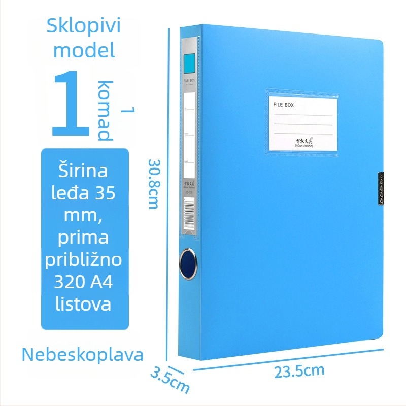 A4 kutija za dokumente, plastična kutija za pohranu dokumenata, velika kapaciteta