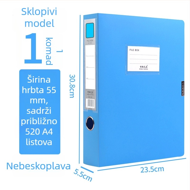 A4 kutija za dokumente, plastična kutija za pohranu dokumenata, velika kapaciteta