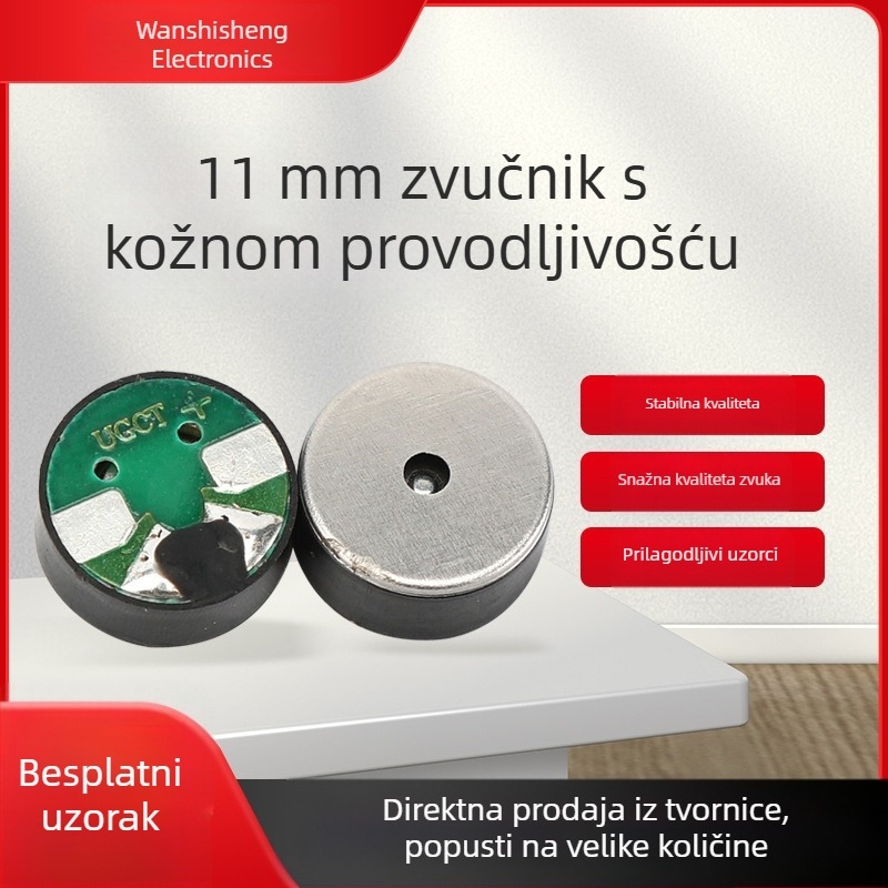 11 mm zvučnik koštane kondukcije za Bluetooth slušalice, 8 Ω, 1 W