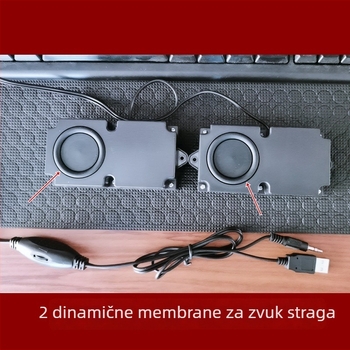 Desktop audiophile zvučnik s USB kabelskim subwooferom