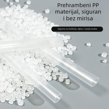 Jednokratna slamka za bubble tea, debela, velika, prozirna plastična, pojedinačno zapakirana.