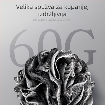 Velika kupalna lopta za muškarce, udobna spužva za kupanje, nježna prema koži, pjenasta lopta za kupanje