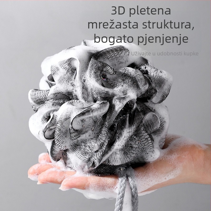 Velika kupalna lopta za muškarce, udobna spužva za kupanje, nježna prema koži, pjenasta lopta za kupanje