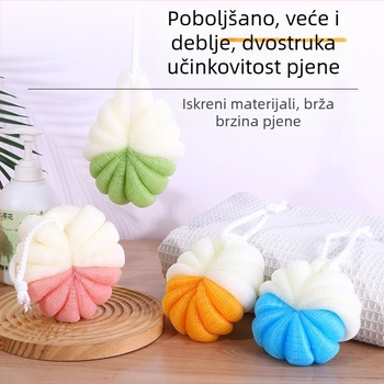 Visokokvalitetna velika slatka pjenasta spužva za kupanje za žene, kugla za kupanje i cvjetna kugla za kupanje