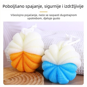 Visokokvalitetna velika slatka pjenasta spužva za kupanje za žene, kugla za kupanje i cvjetna kugla za kupanje